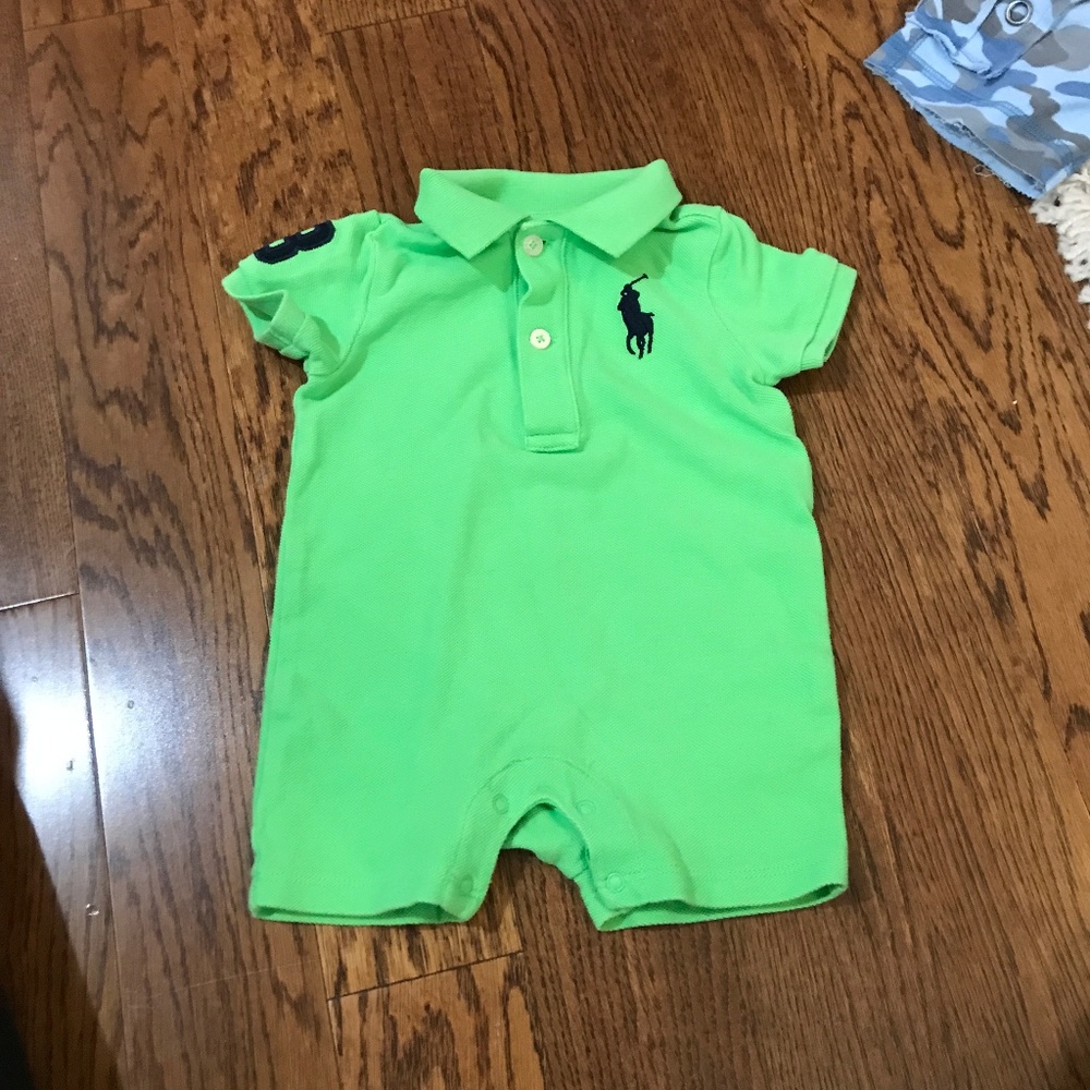 Ralph Lauren baby green romper - 4 for $20